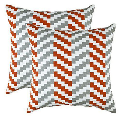 Stepped Chevron Accent Cushion Covers (Pack of 2) - TreeWool
