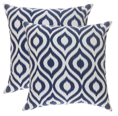 Ogee Ikat Accent Decorative Cushion Covers (Pack of 2) - TreeWool