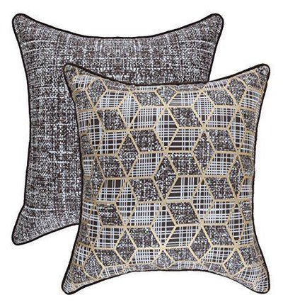 Golden Foil Hexagon Accent Decorative Cushion Covers (Pack of 2) - TreeWool
