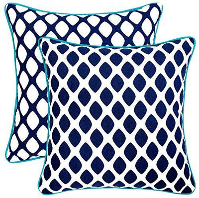 Droplet Accent Cushion Covers with Contrast Piped Edges (Pack of 2) - TreeWool
